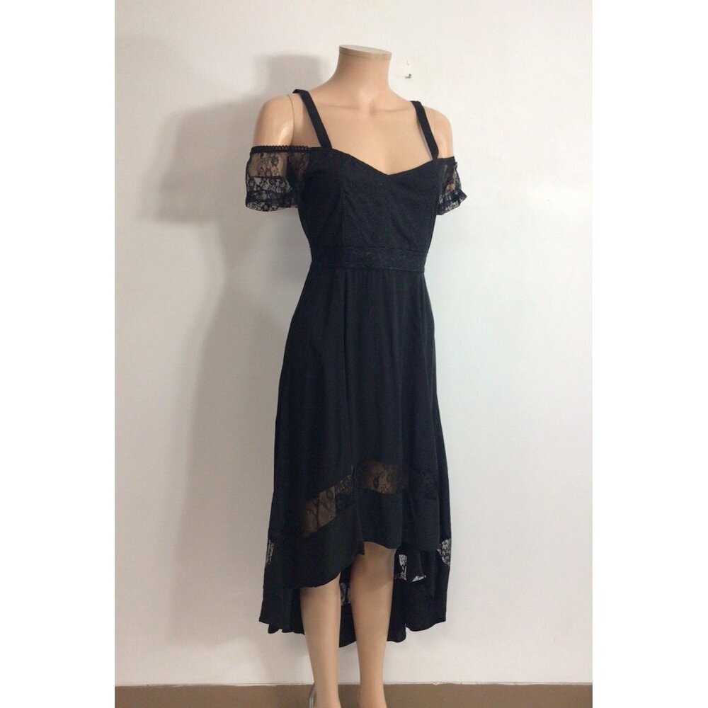 Royal Bones Whimsigoth Dress Goth Punk Lace Trim Womens Small